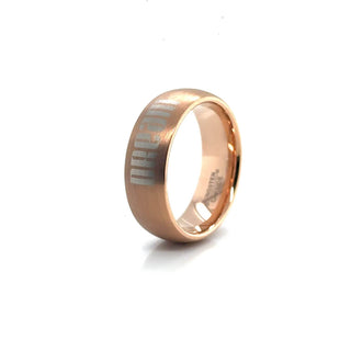 Brushed Rose Gold Band Ring (8MM)