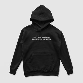 Bad For My Mental Health Hoodie


Introducing our You Are Bad For My Mental Health Hoodie the perfect way to express your feelings in a casual and relatable manner. This hoodie is not just a pieceDREAM Clothing 