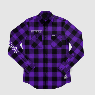 "Find Your Peace" Flannel
10% Donated to our Non-Profit Mental Health Awareness Partners
Size up for extra comfort.
70% Cotton 30% Fleece
Sleeve Print and Back print

DREAM Clothing 
