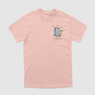 Socially Drained, Mentally Strained Pink Tee