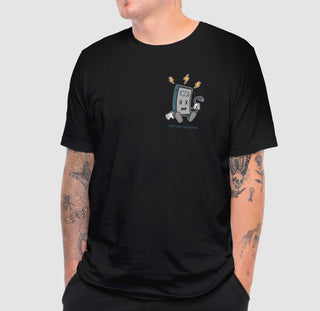 Socially Drained, Mentally Strained Black Tee
