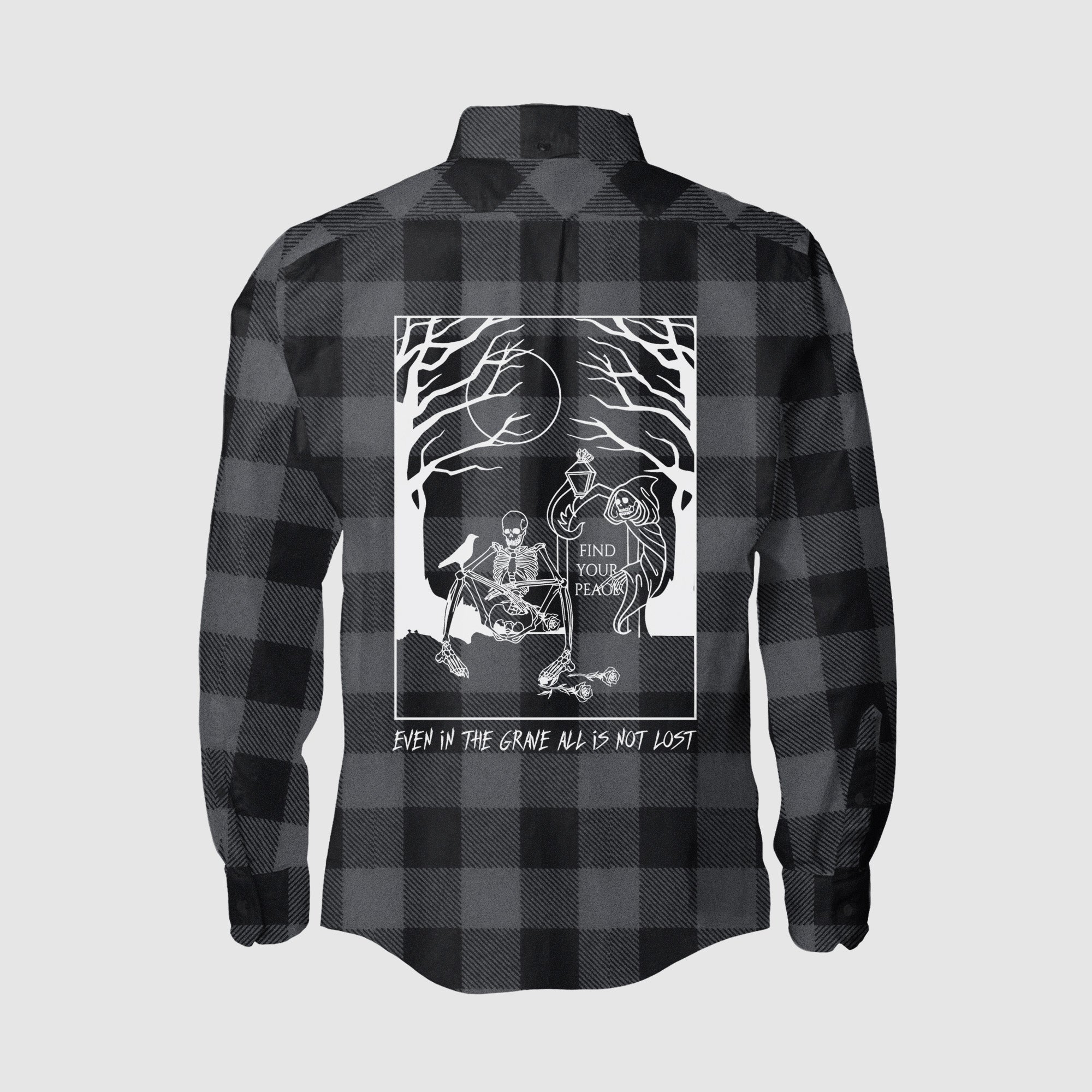 Find Your Peace Flannel (Charcoal)