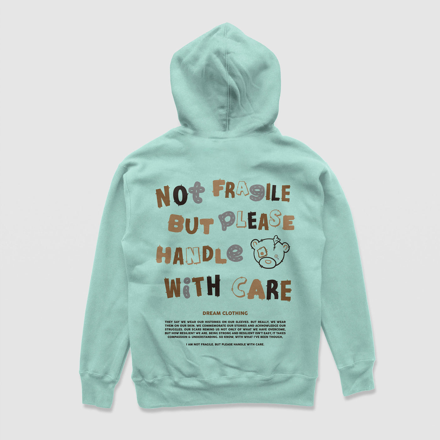 Not Fragile But Please Handle With Care Hoodie (Mint)