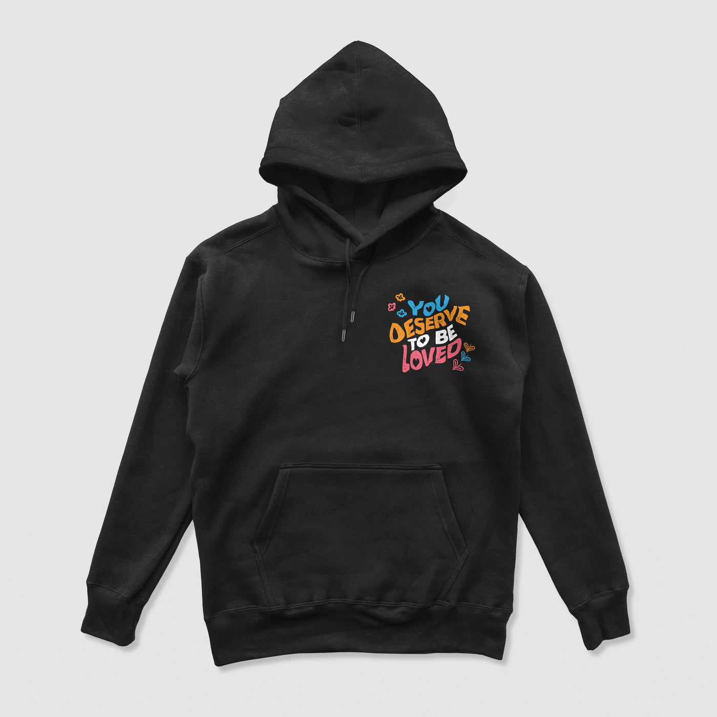 You Deserve To Be Loved Black Hoodie (Día de Muertos)