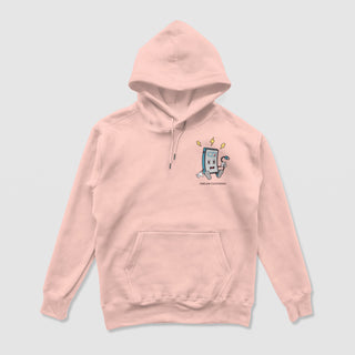 Socially Drained, Mentally Strained Pink Hoodie