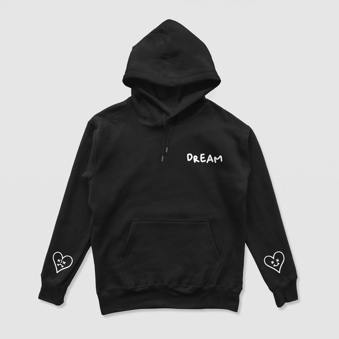 Heart On My Sleeve Basic Hoodie (Black)