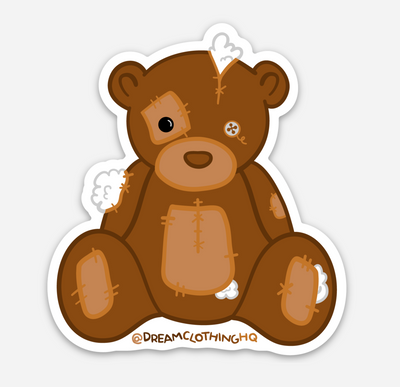 Handle With Care StickerOur Handle with Care Stickers feature Patches the Dream Teddy Bear. Patches is a reminder that we're capable of overcoming anything that comes our way. It's a gentleDREAM Clothing 