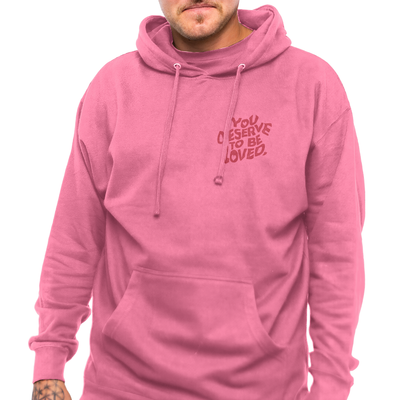You Deserve To Be Loved Valentines Hoodie

Thank you for existing. You're worth far more than you could imagine. Believe in yourself and the imprint you're leaving on this world and those around you. You deDREAM Clothing 