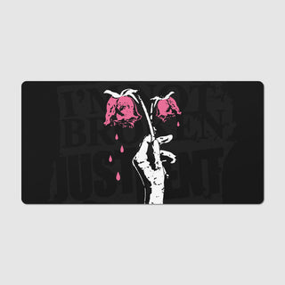 Not Broken Just Bent Rose Mousepad (36x18)