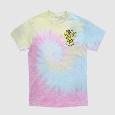 Just Be Happy Tie-Dye Tee (Pastel Swirl) - DREAM Clothing 