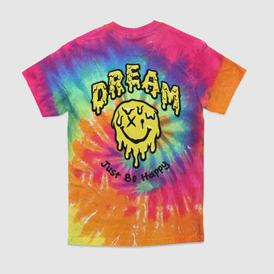 Just Be Happy Tie-Dye Tee (Rainbow) - DREAM Clothing 