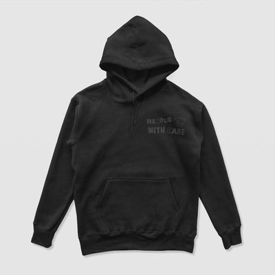 Not Fragile But Please Handle With Care Hoodie (Blackout) - DREAM Clothing 