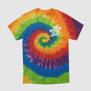 You Deserve To Be Loved Pride Swirl Tie-Dye Tee - DREAM Clothing 