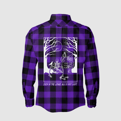 "Find Your Peace" Flannel
10% Donated to our Non-Profit Mental Health Awareness Partners
Size up for extra comfort.
70% Cotton 30% Fleece
Sleeve Print and Back print

DREAM Clothing 
